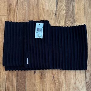 Michael Kors Black Ribbed Scarf